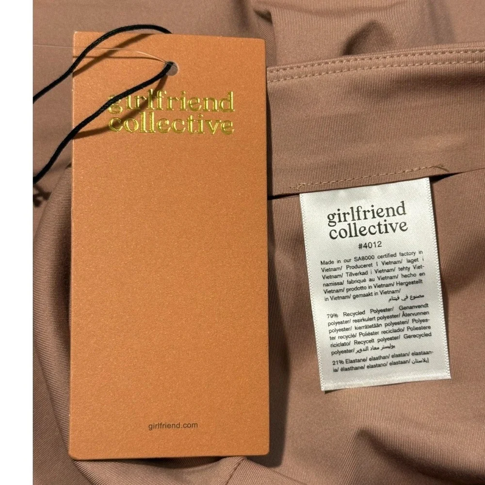 Girlfriend Collective High Rise Leggings Taupe Athleisure Workout Yoga Size XS - Picture 3 of 5